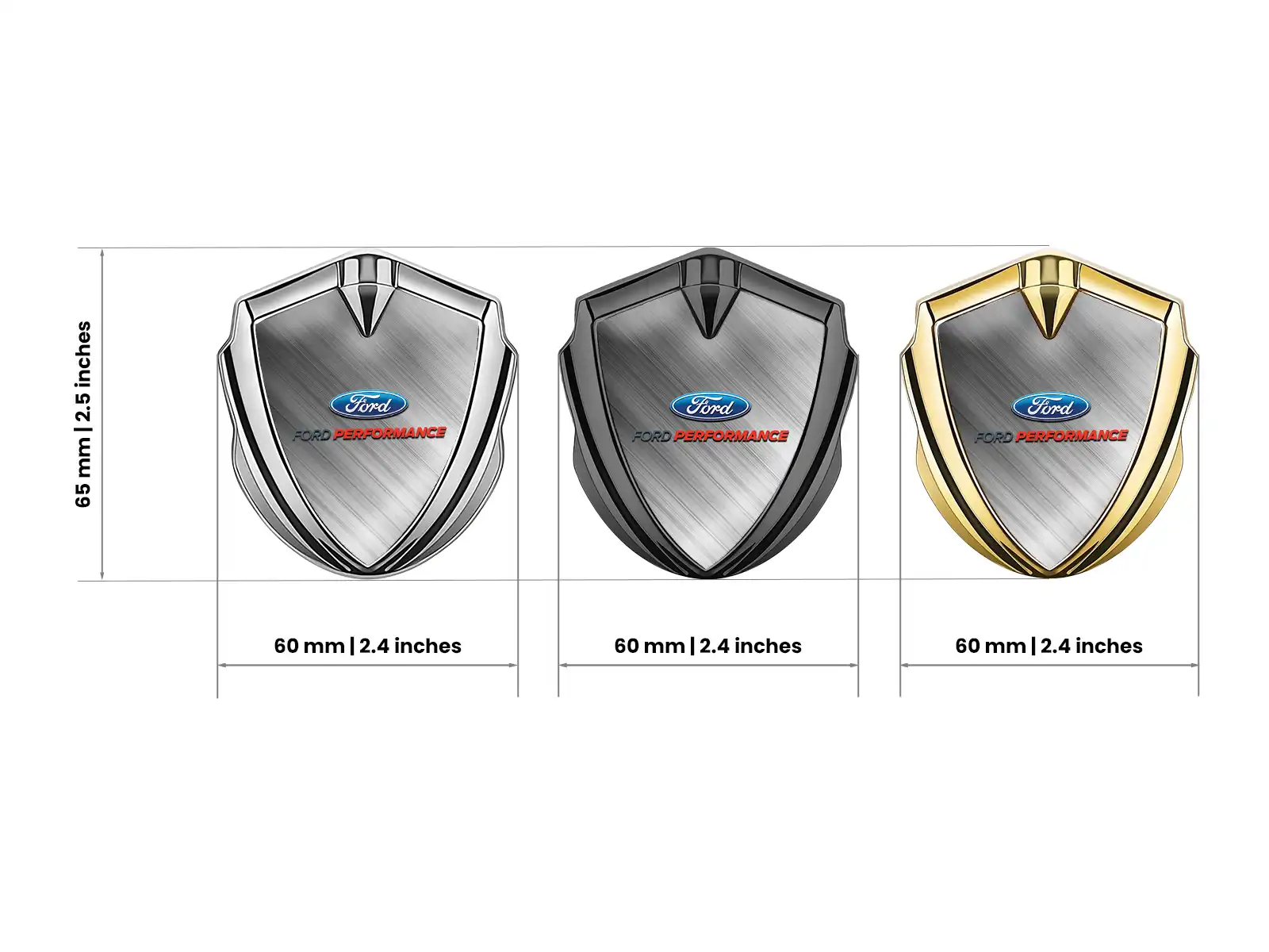 Ford Emblem Metall Abzeichen Renn Look Glanz Finish